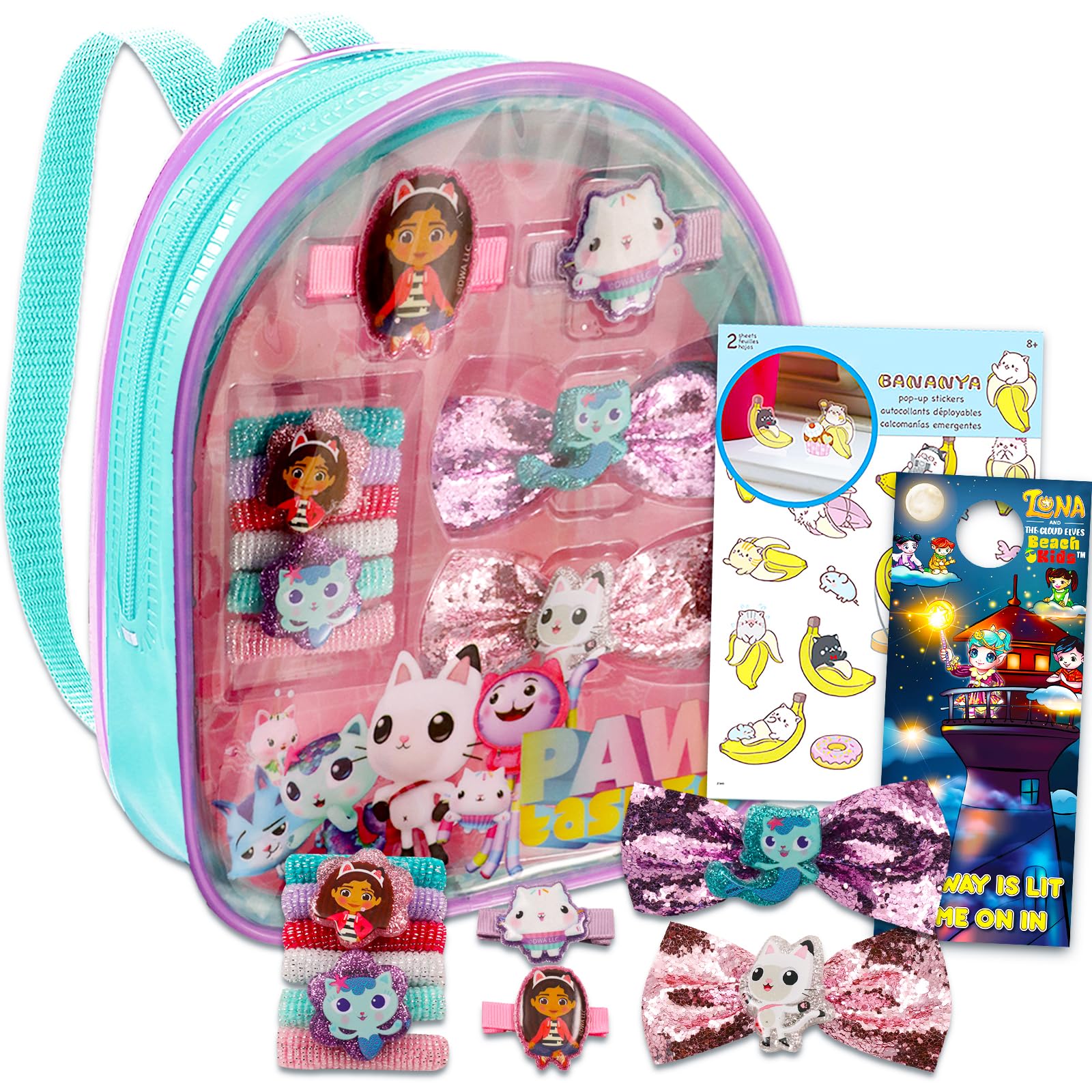 Set De Accesorios Para El Cabello Gabby's Dollhouse, 10 Unidades, Con Bolsa Y Pegatina - Venta Internacional.