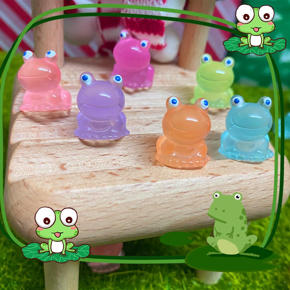 Foto 4 pulgar | Minifiguras En Miniatura Aweelon Luminous Resine Mini-frogs X120 - Venta Internacional.