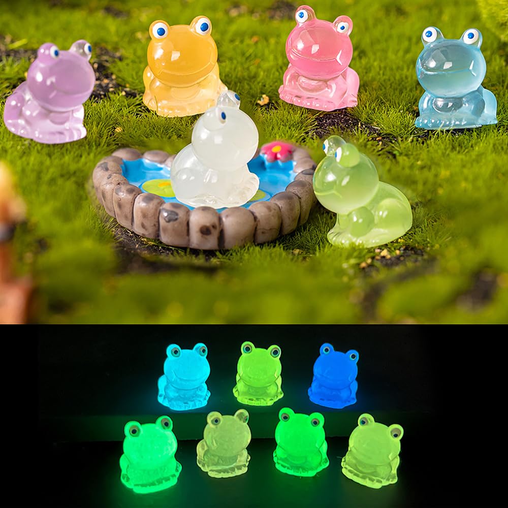 Foto 7 pulgar | Minifiguras En Miniatura Aweelon Luminous Resine Mini-frogs X120 - Venta Internacional.