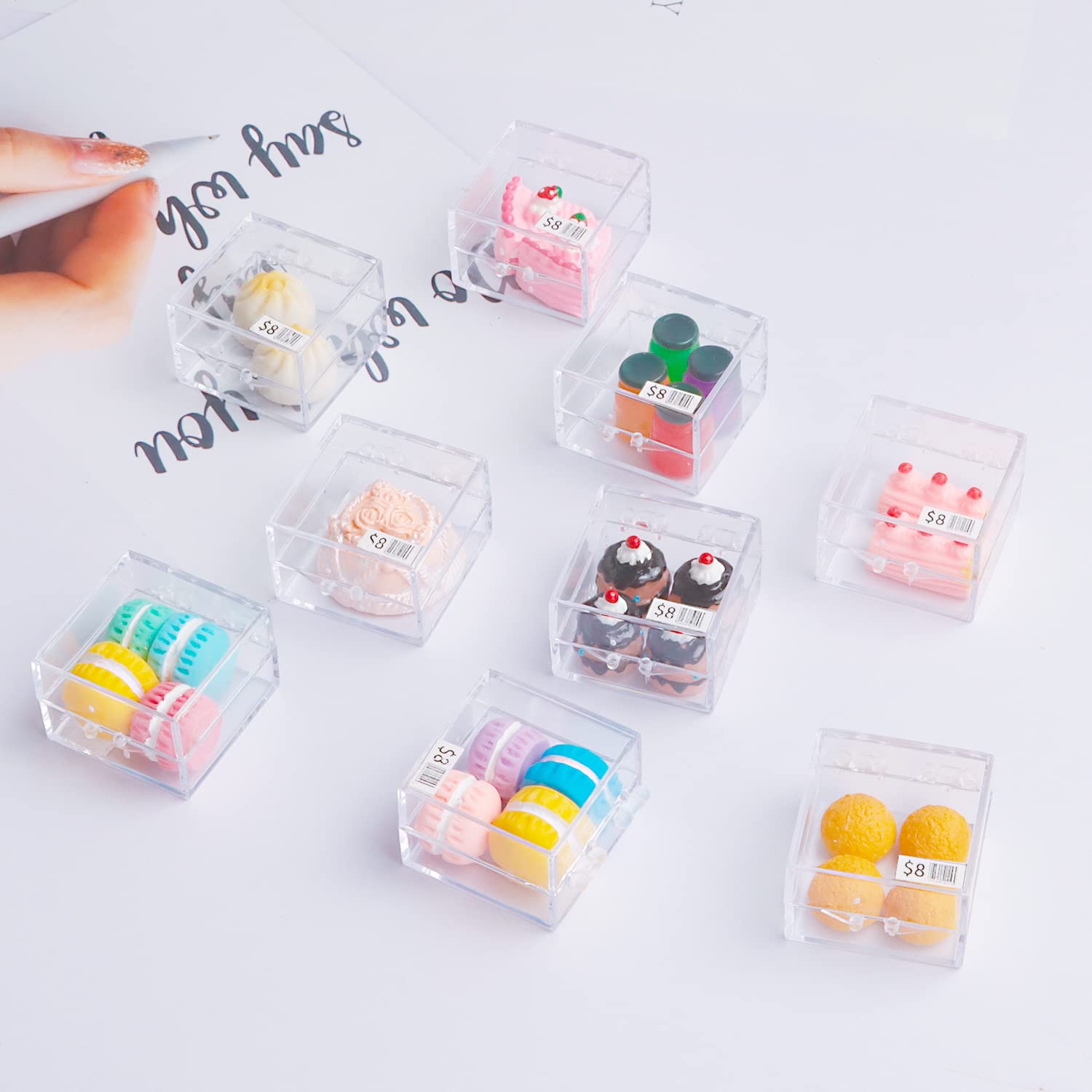 Foto 7 pulgar | Kit De Comida En Miniatura Hiawbon A Escala 1:12 Con Caja De Almacenamiento (9 Juegos) - Venta Internacional.