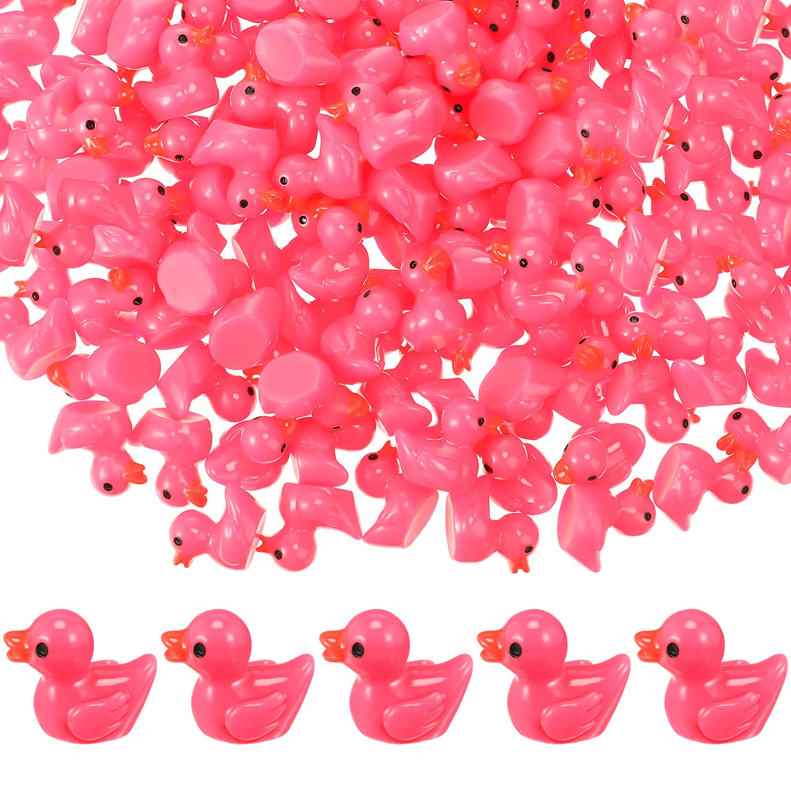 Foto 2 pulgar | Mini Patos De Resina Outus 150 Unidades De Color Rojo Rosa Para Manualidades - Venta Internacional.