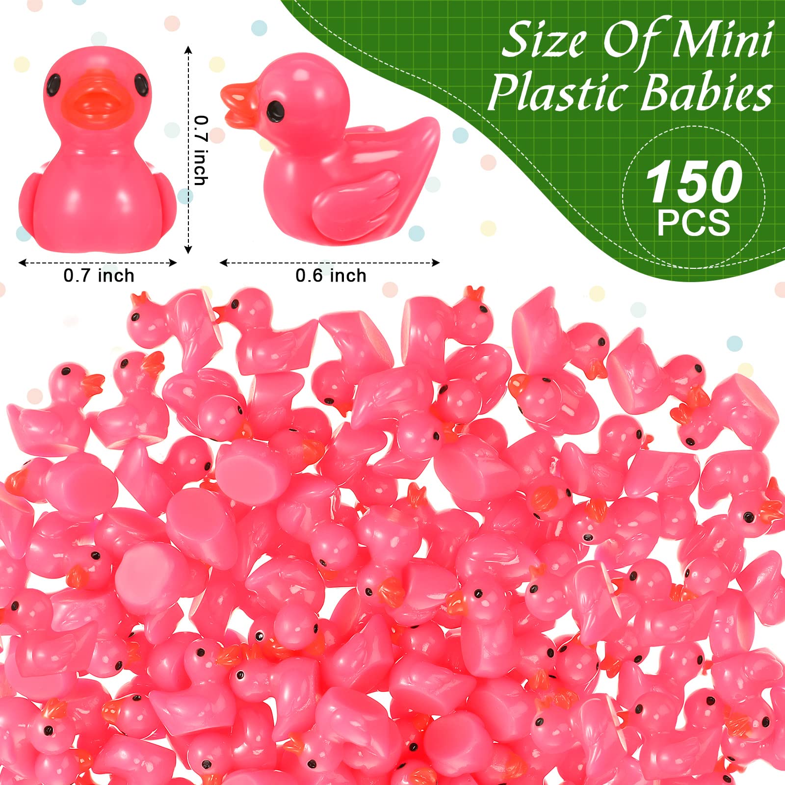 Foto 3 pulgar | Mini Patos De Resina Outus 150 Unidades De Color Rojo Rosa Para Manualidades - Venta Internacional.