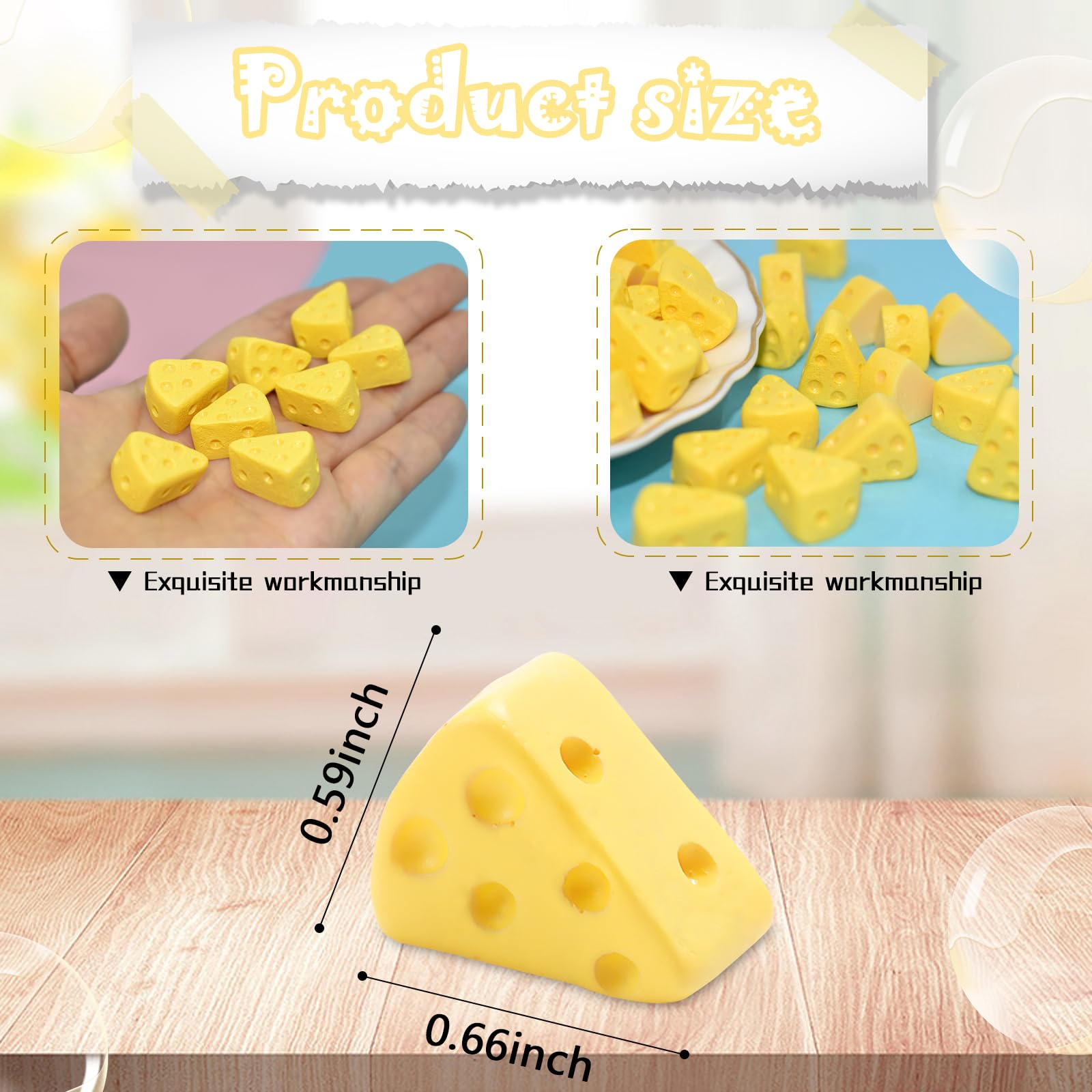 Foto 3 pulgar | Figuras De Comida De Cocina En Miniatura Hiawbon Cheese X30 - Venta Internacional.