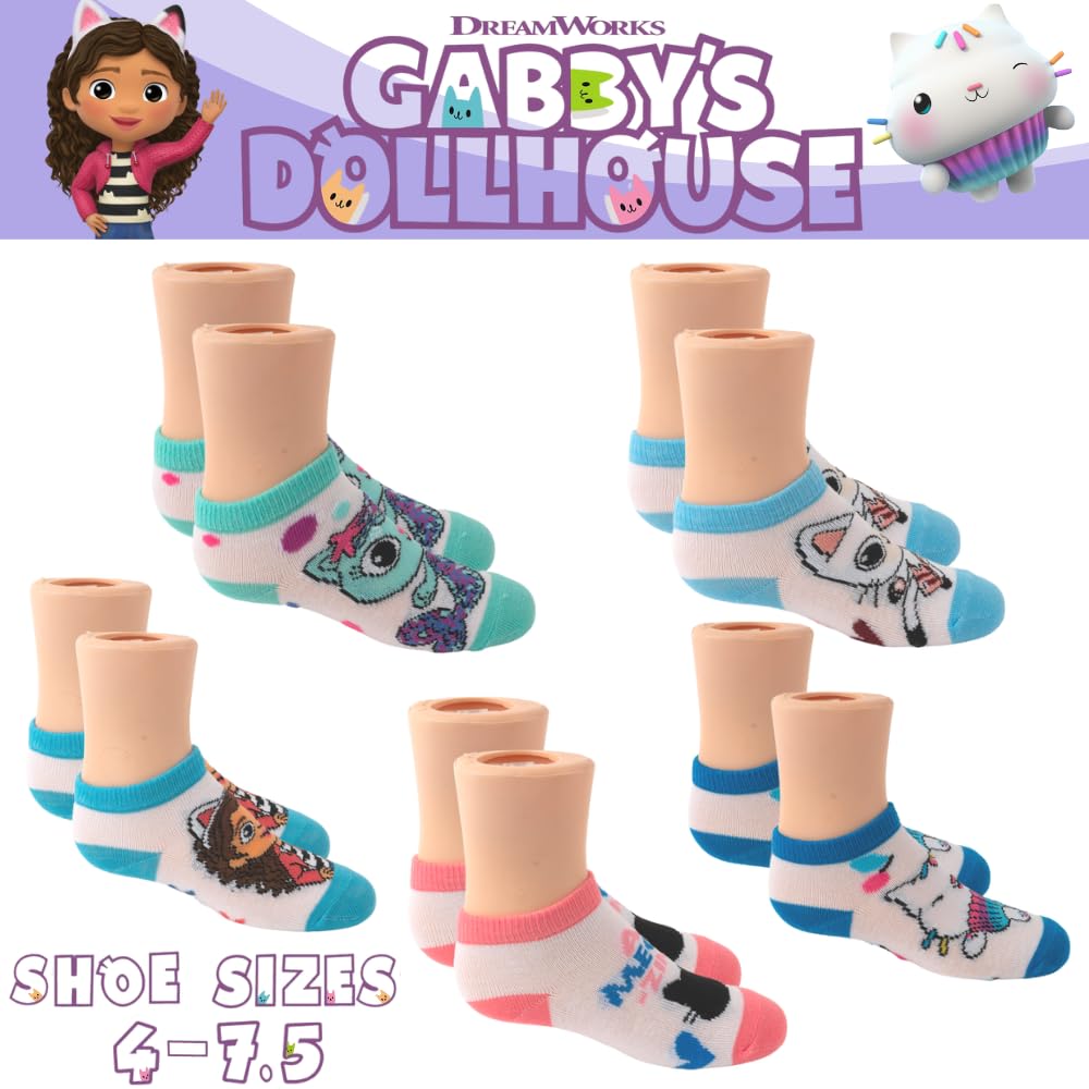 Foto 3 pulgar | Set De Calcetines Gabby's Dollhouse Para Niñas Pequeñas, 5 Pares, 4-7.5 - Venta Internacional.