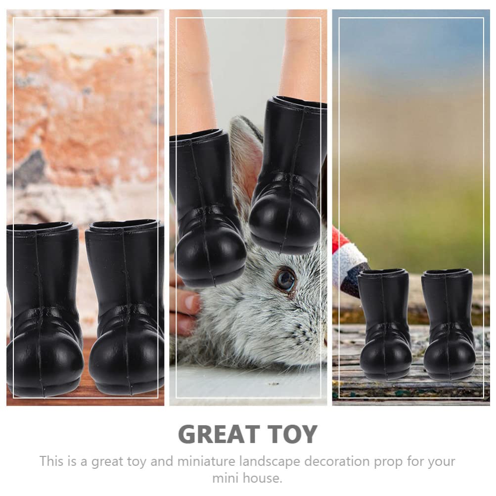 Foto 4 pulgar | Botas De Papá Noel En Miniatura Toyandona Negras, 3 Pares, Para Manualidades - Venta Internacional.