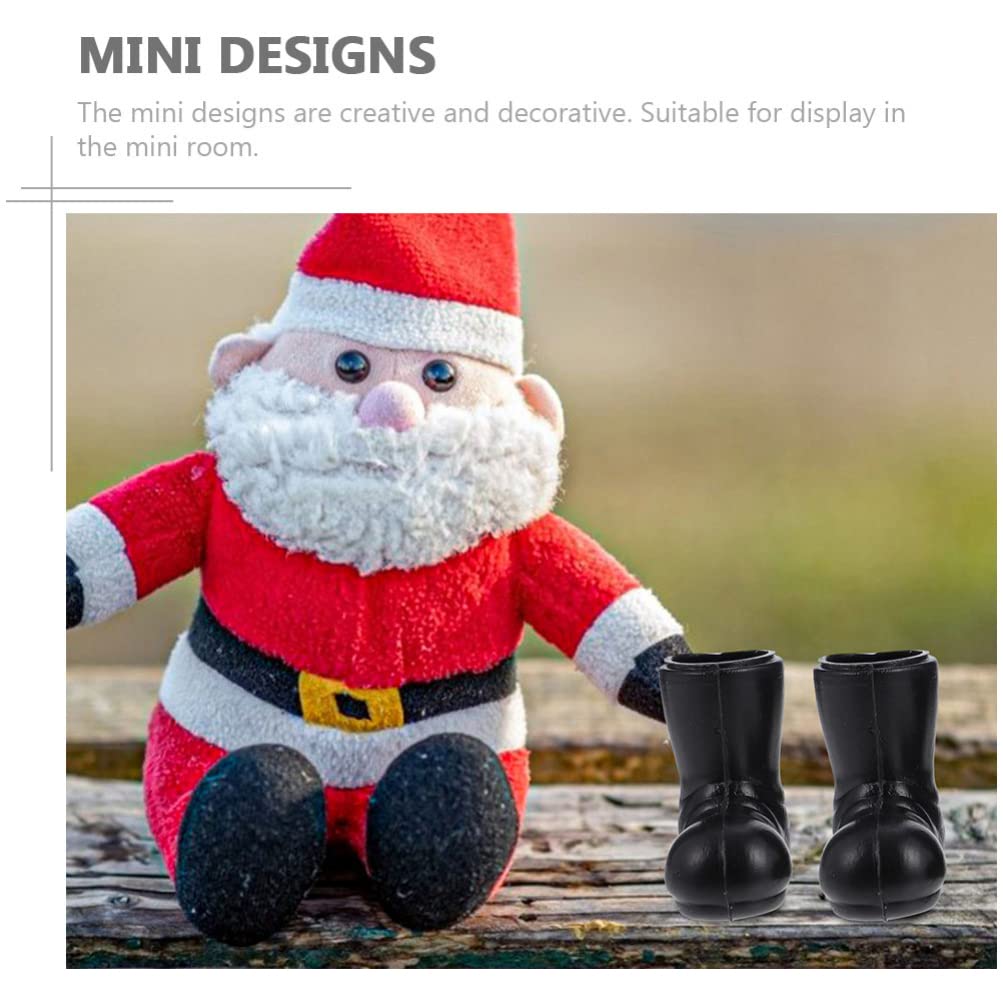 Foto 4 | Botas De Papá Noel En Miniatura Toyandona Negras, 3 Pares, Para Manualidades - Venta Internacional.