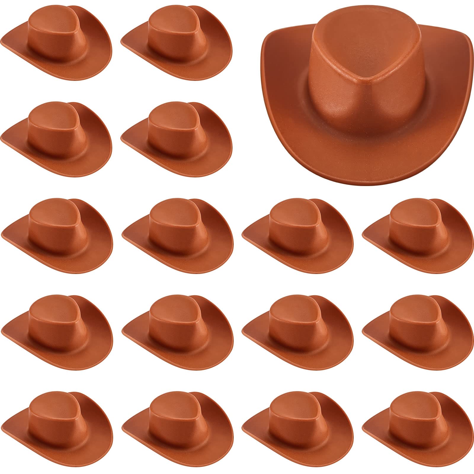 Foto 2 pulgar | Minisombrero De Vaquero Zhanmai Para Manualidades, 40 Piezas, Plástico Marrón - Venta Internacional.