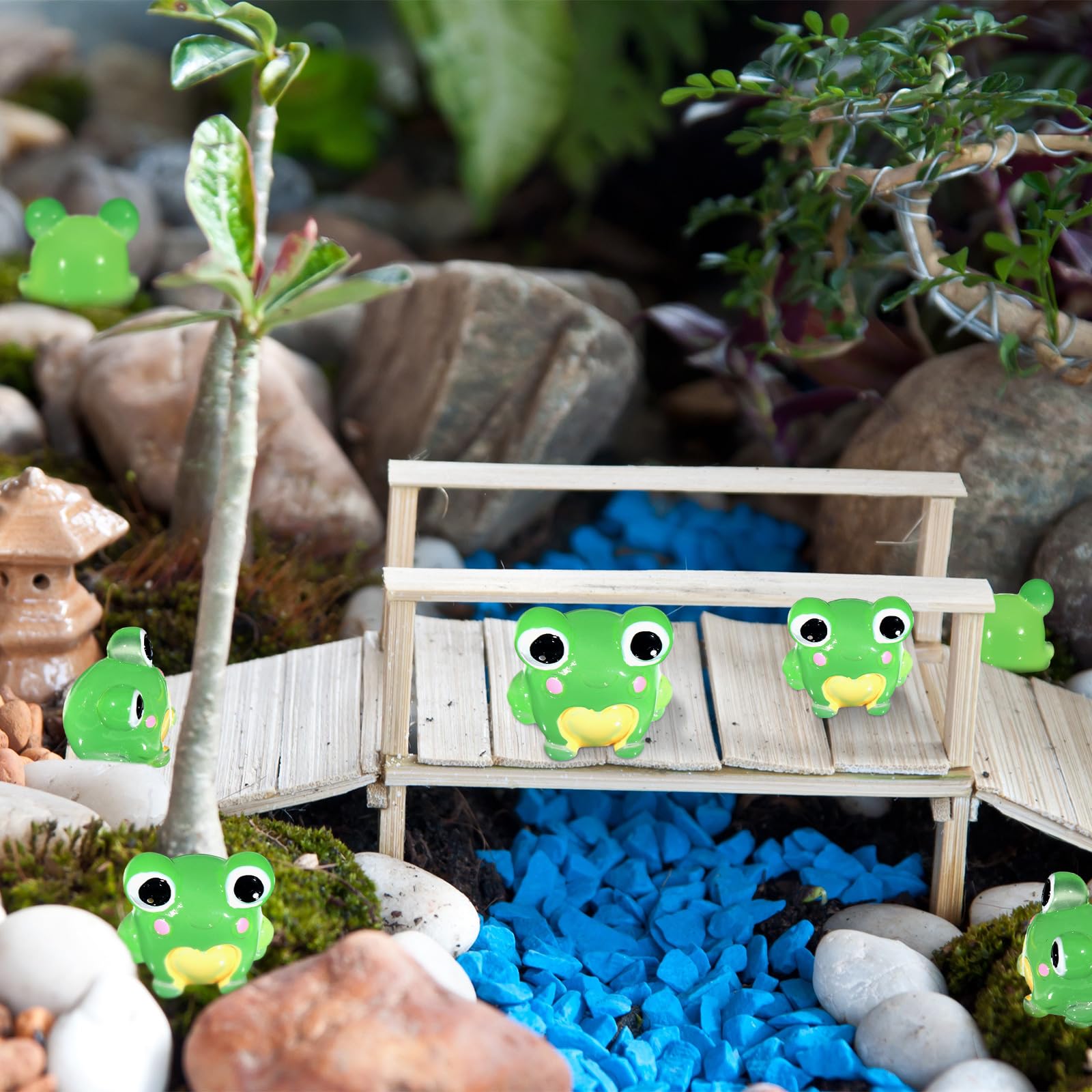 Foto 7 pulgar | Mini Ranas De Resina Con Forma De Happy Luminous Que Brillan En La Oscuridad, 48 Unidades - Venta Internacional.