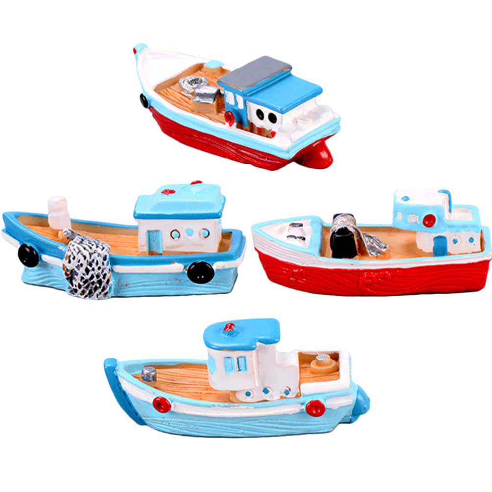 Foto 2 pulgar | Casa De Muñecas En Miniatura, Barco De Pesca Modelo Nuobesty, 4 Unidades - Venta Internacional.