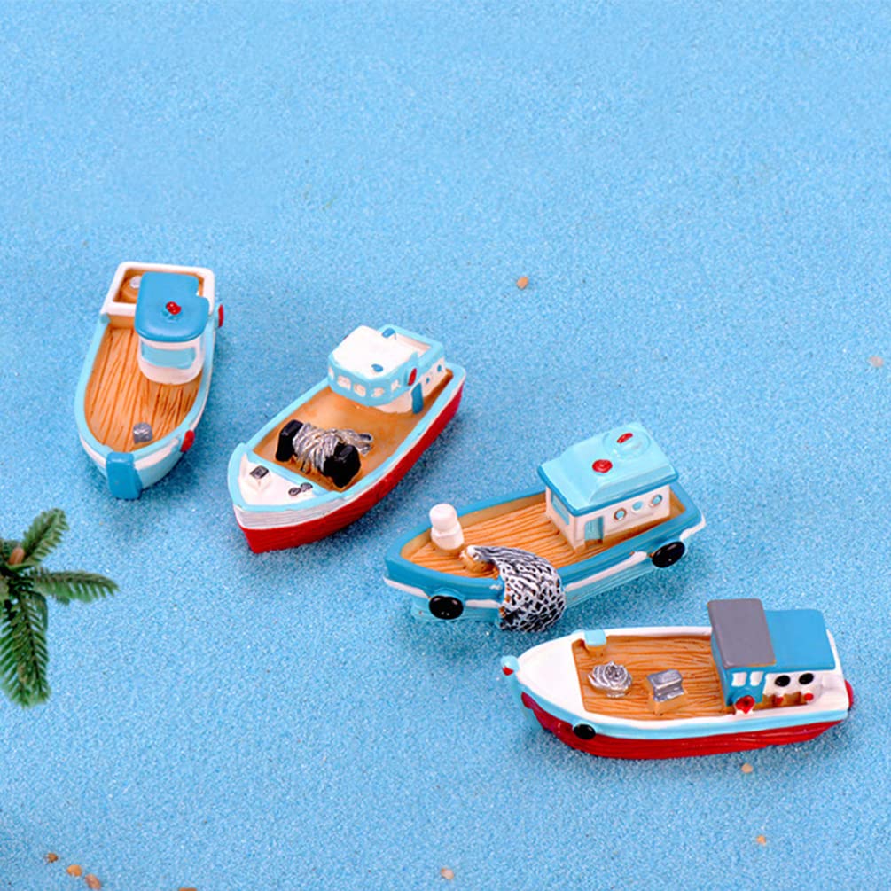 Foto 2 | Casa De Muñecas En Miniatura, Barco De Pesca Modelo Nuobesty, 4 Unidades - Venta Internacional.