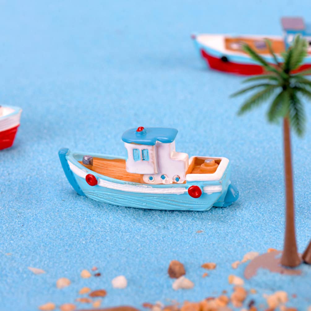 Foto 5 pulgar | Casa De Muñecas En Miniatura, Barco De Pesca Modelo Nuobesty, 4 Unidades - Venta Internacional.
