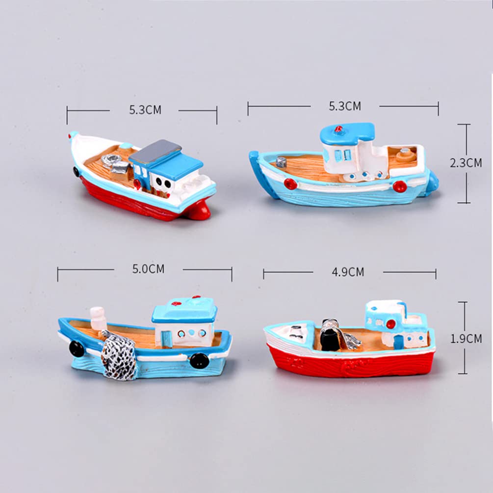Foto 5 | Casa De Muñecas En Miniatura, Barco De Pesca Modelo Nuobesty, 4 Unidades - Venta Internacional.