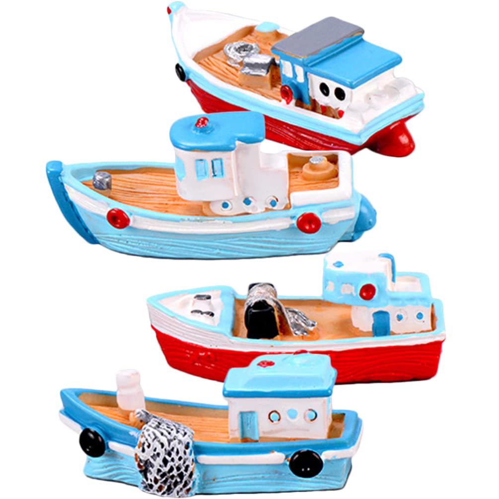 Foto 6 | Casa De Muñecas En Miniatura, Barco De Pesca Modelo Nuobesty, 4 Unidades - Venta Internacional.