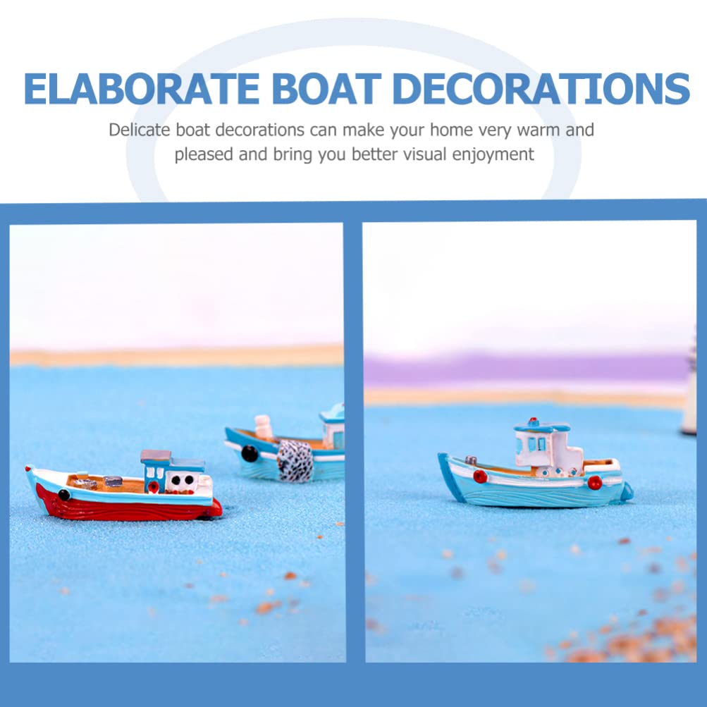 Foto 7 | Casa De Muñecas En Miniatura, Barco De Pesca Modelo Nuobesty, 4 Unidades - Venta Internacional.
