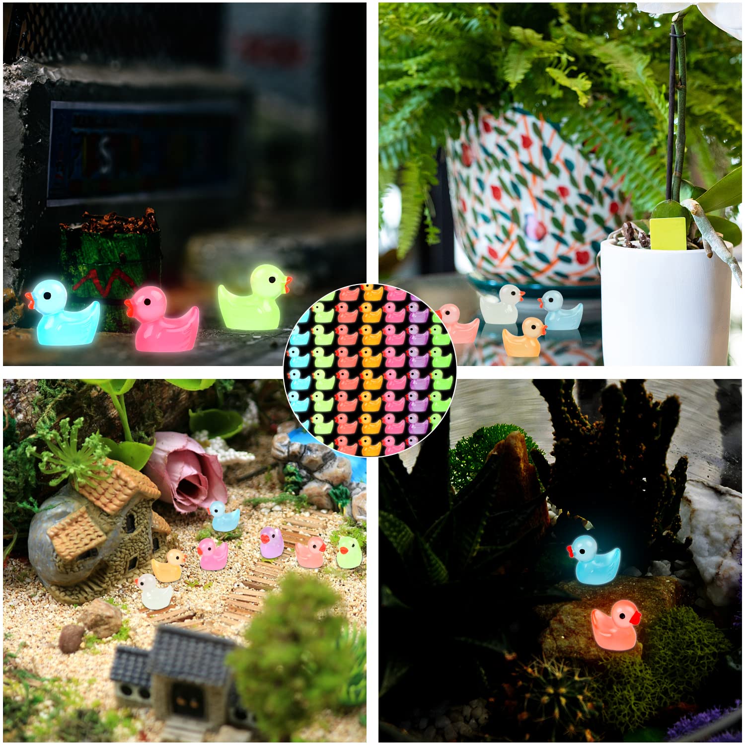 Foto 6 | Minifiguras De Pato De Resina Ccinee Luminous Que Brillan En La Oscuridad - Venta Internacional.