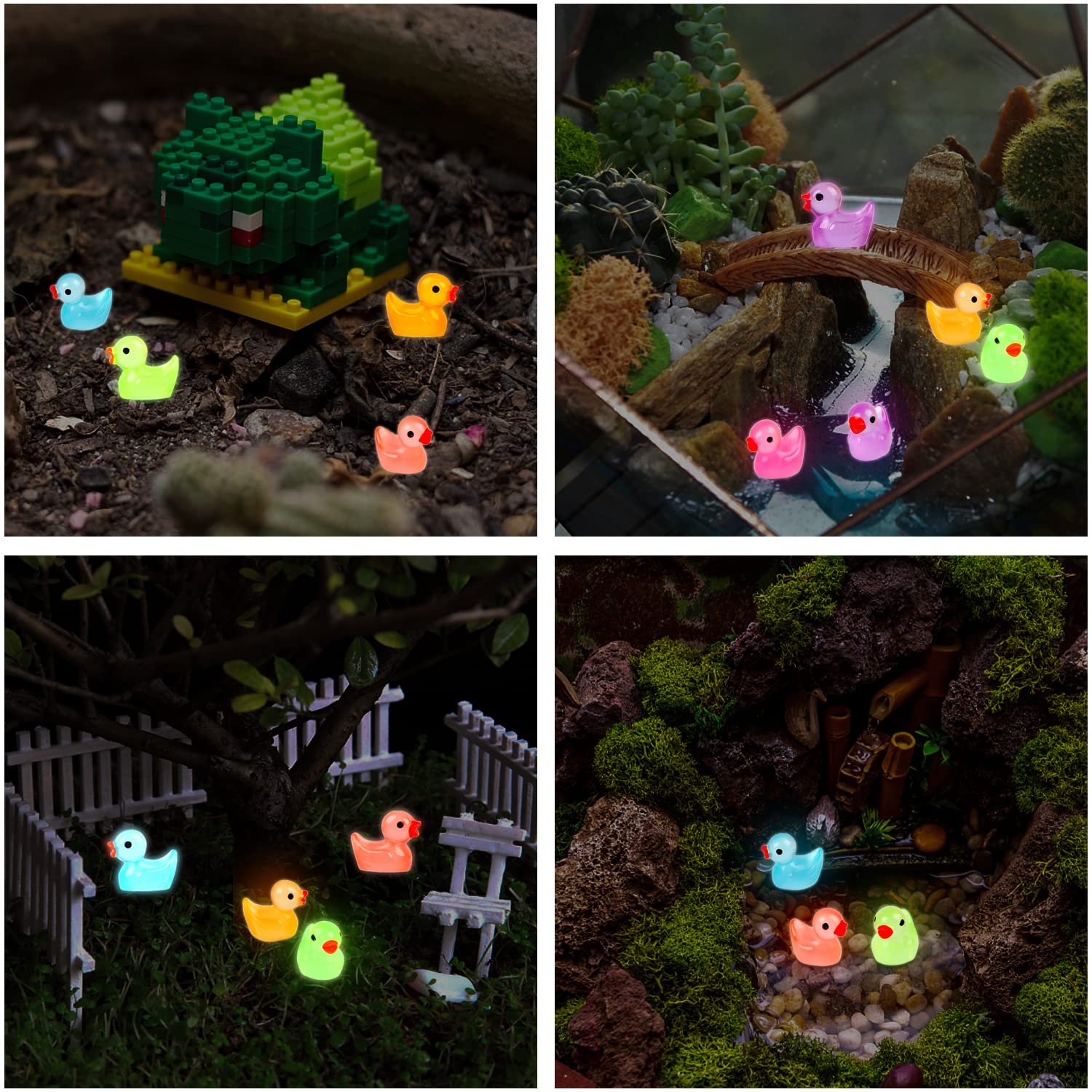 Foto 7 | Minifiguras De Pato De Resina Ccinee Luminous Que Brillan En La Oscuridad - Venta Internacional.