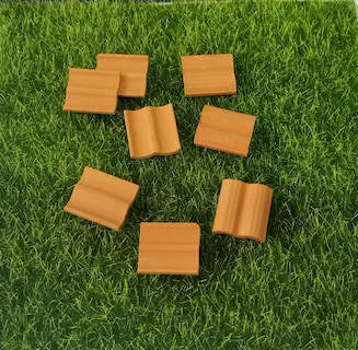 Foto 2 | Juego De Maquetas De Tejas En Miniatura, 60 Piezas, Diseño De Hiawbon Rojo - Venta Internacional.