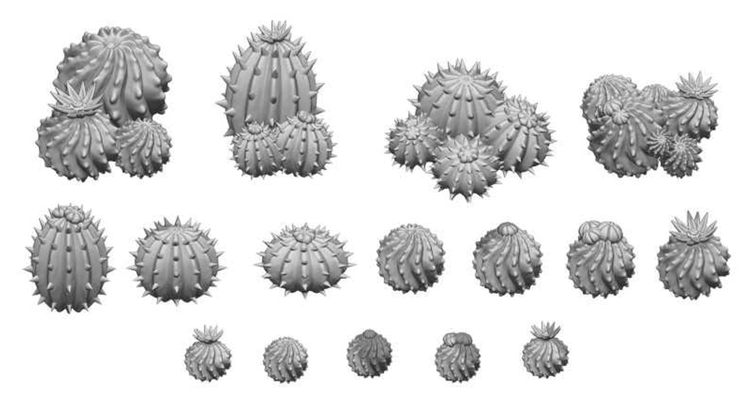 Cactus De Resina Para Maquetas Y Miniaturas Green Stuff World 1:4 - Venta Internacional.