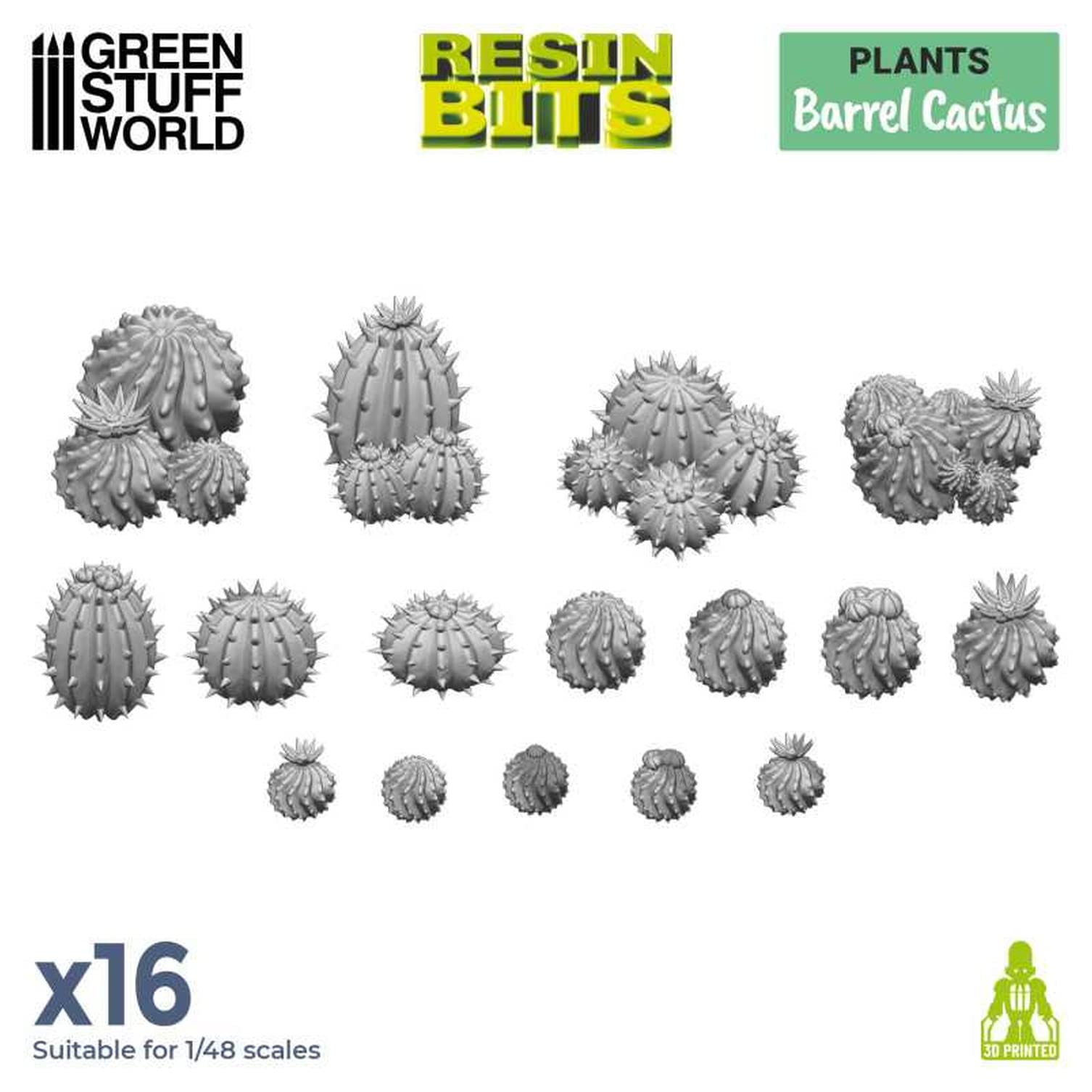 Foto 3 pulgar | Cactus De Resina Para Maquetas Y Miniaturas Green Stuff World 1:4 - Venta Internacional.