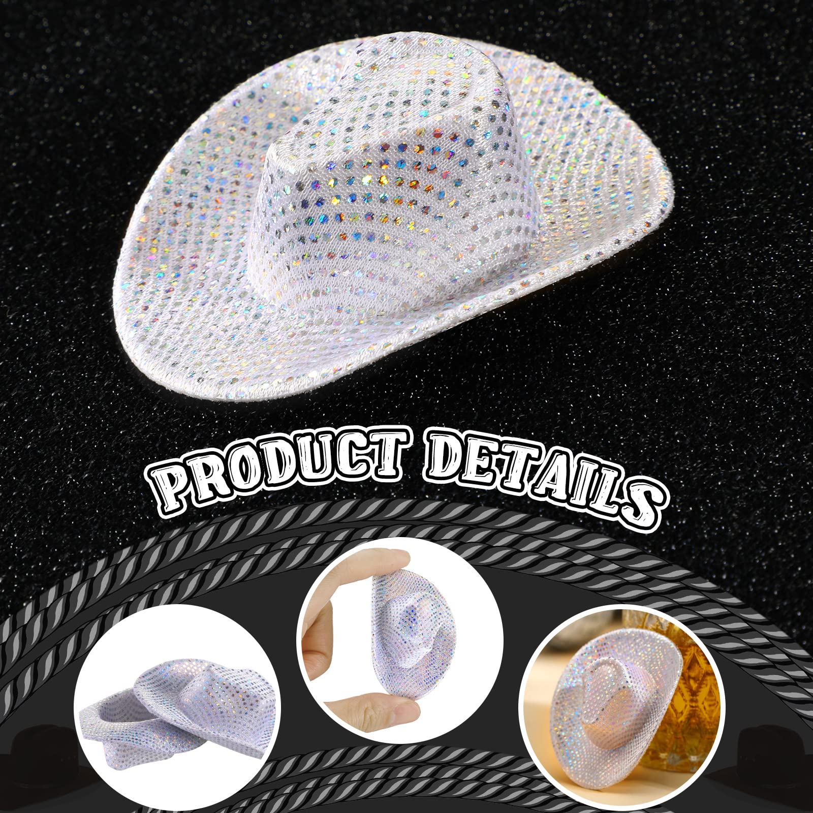 Foto 5 pulgar | Sombrero De Vaquero Tipo Mini Disco Sotiff Para Decoración De Casas De Muñecas - Venta Internacional.