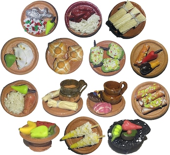 Foto 1 | Decoraciones De Comida Simuladas De Arcilla Para Fiestas Mexicanas En Miniatura - Venta Internacional.