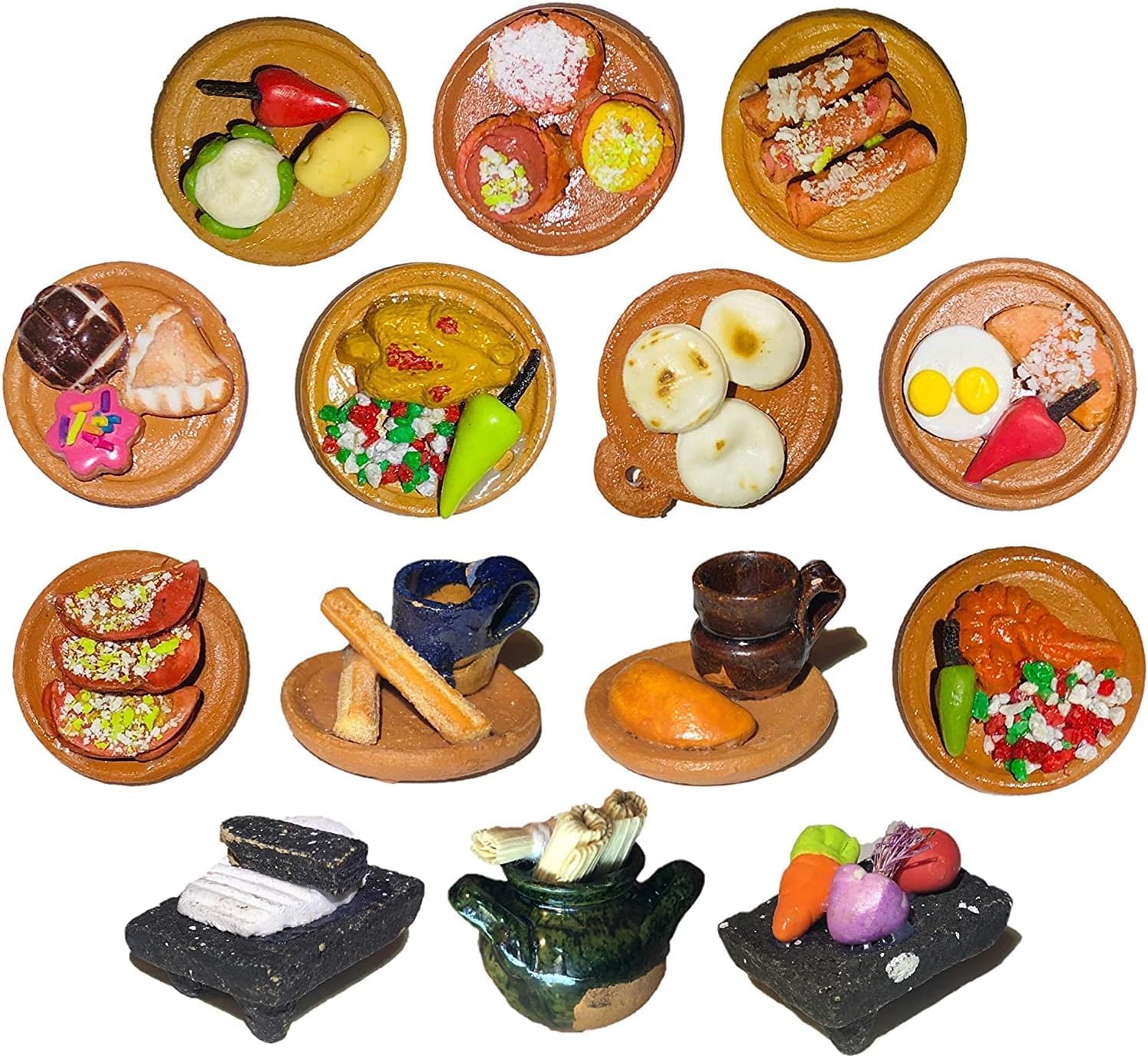 Foto 3 pulgar | Decoraciones De Comida Simuladas De Arcilla Para Fiestas Mexicanas En Miniatura - Venta Internacional.