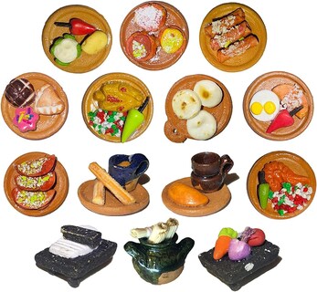 Foto 2 | Decoraciones De Comida Simuladas De Arcilla Para Fiestas Mexicanas En Miniatura - Venta Internacional.
