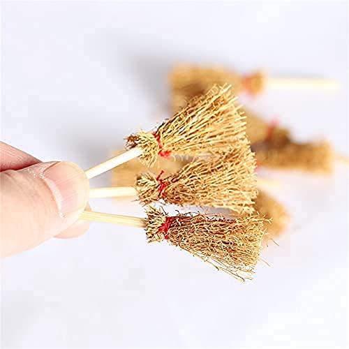 Foto 6 | Escobas De Paja Artesanales En Miniatura, 30 Unidades, Para Decoración De Fiestas De Halloween - Venta Internacional.