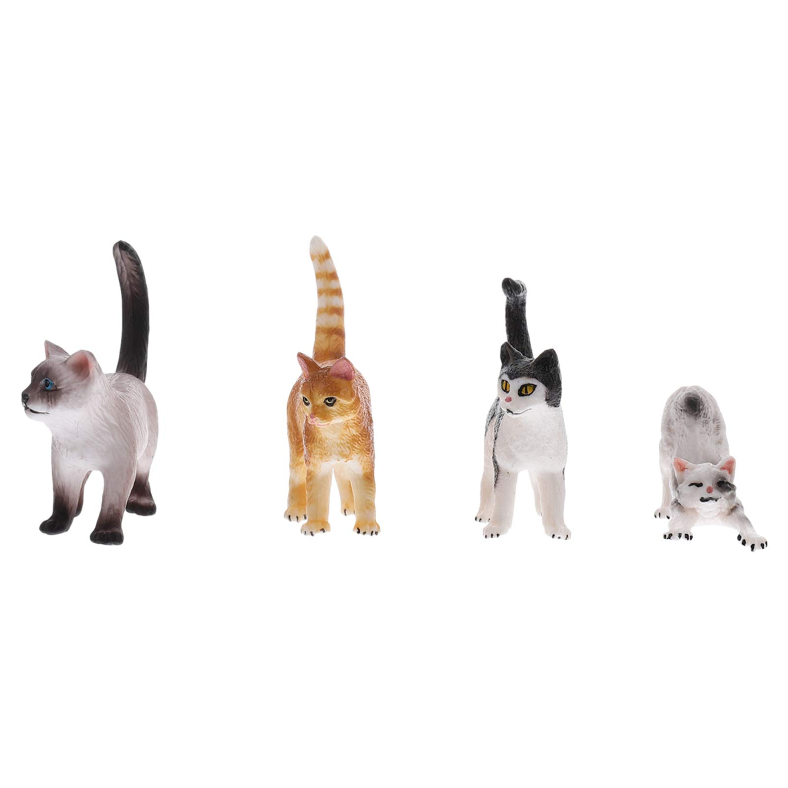 Figuras De Gatos En Miniatura Nuobesty, Adornos De Resina Para Gatos, 4 Unidades - Venta Internacional.