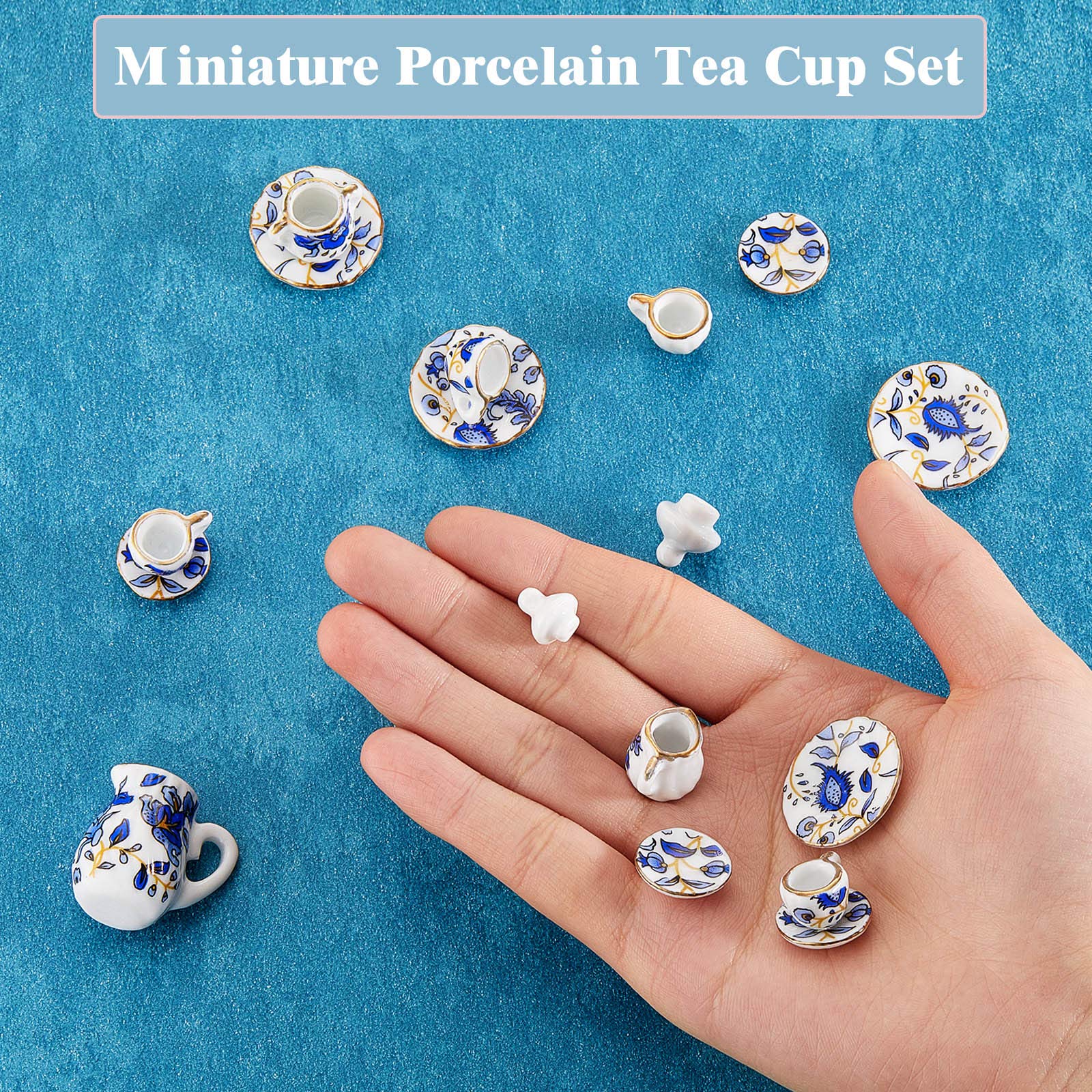 Foto 4 pulgar | Juego De Tazas De Té De Porcelana En Miniatura Sumind, 15 Piezas, Retro Flowe - Venta Internacional.
