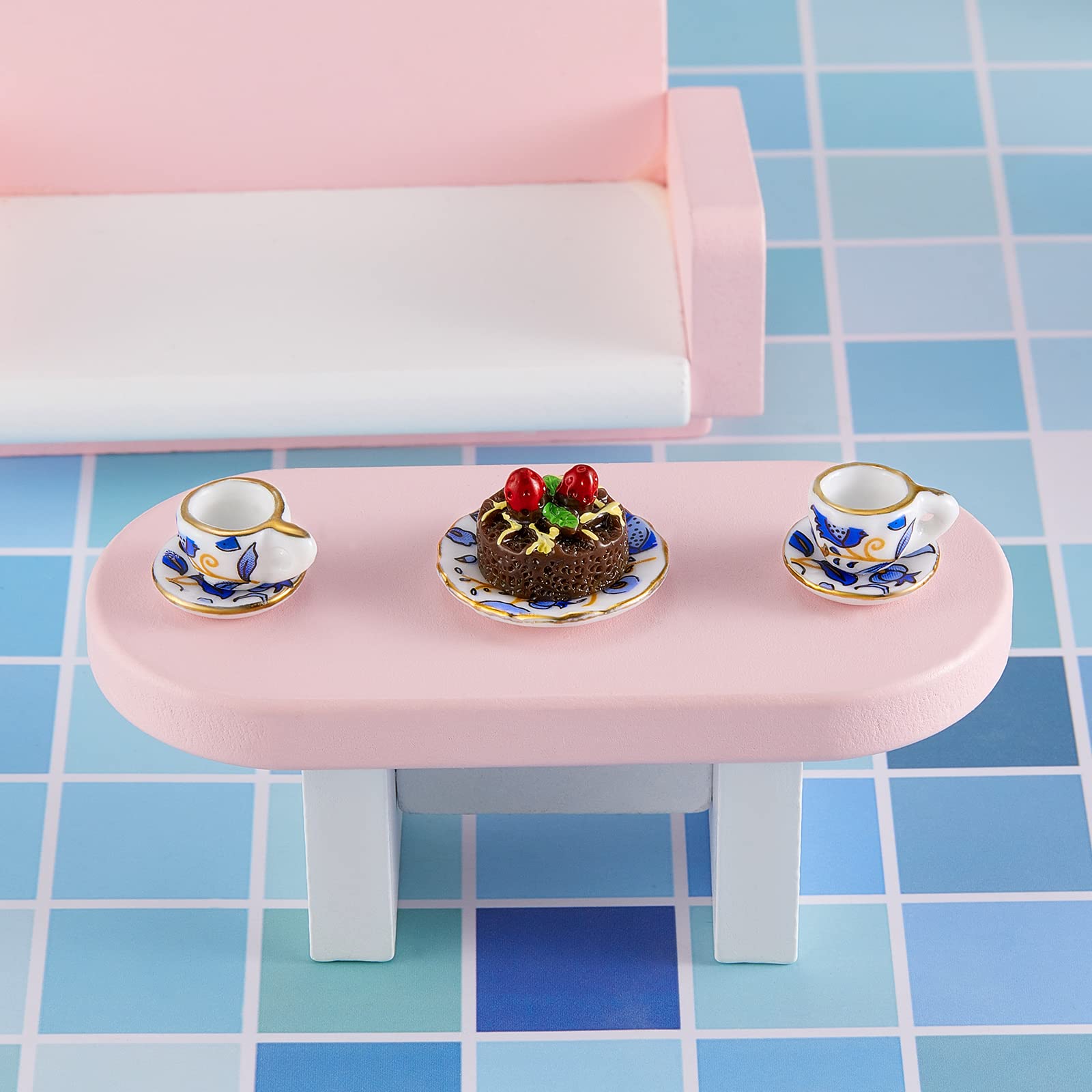 Foto 5 pulgar | Juego De Tazas De Té De Porcelana En Miniatura Sumind, 15 Piezas, Retro Flowe - Venta Internacional.