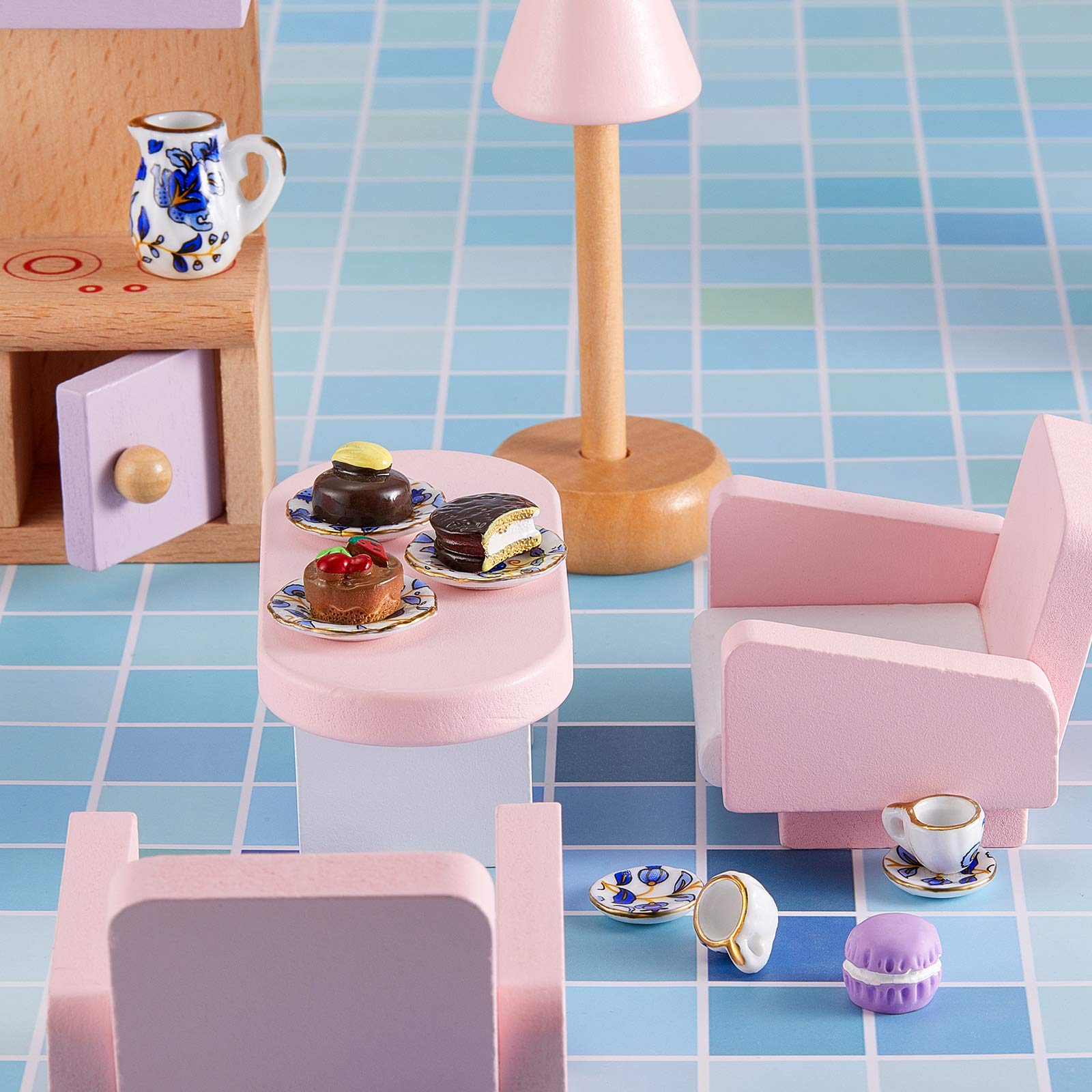 Foto 8 pulgar | Juego De Tazas De Té De Porcelana En Miniatura Sumind, 15 Piezas, Retro Flowe - Venta Internacional.