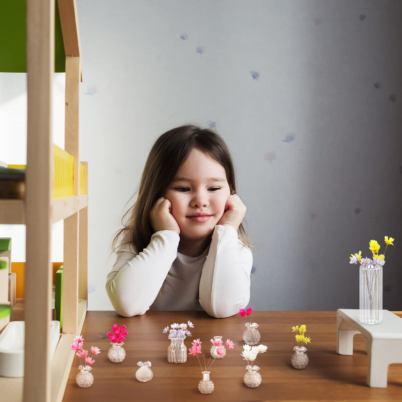 Foto 6 | Accesorios Para Casas De Muñecas En Miniatura Civaner, 35 Unidades, Jarrón Y Flor - Venta Internacional.