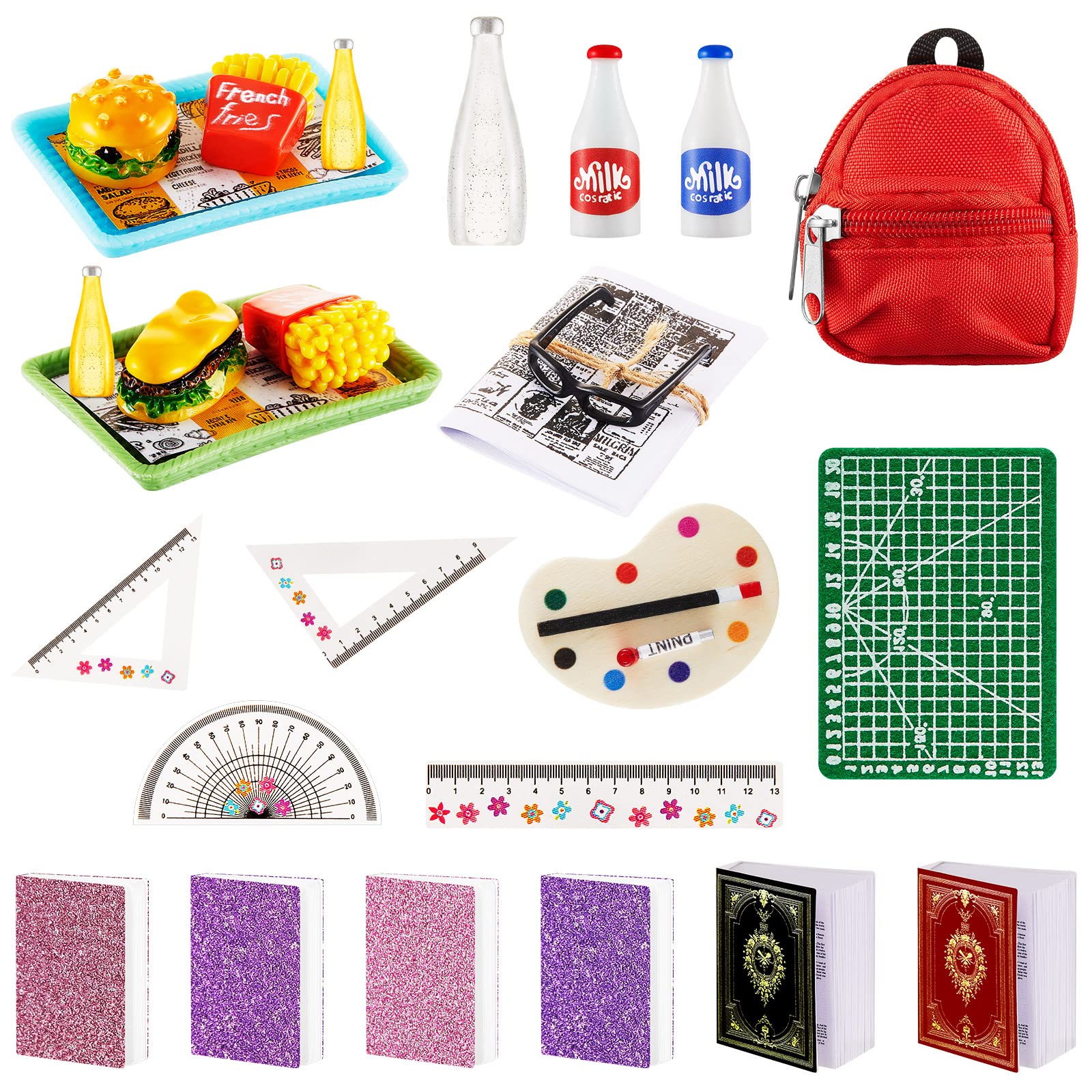 Foto 2 pulgar | Minijuego De Útiles Escolares Zhanmai, 17 Unidades, Para Muñecas Con Comida - Venta Internacional.