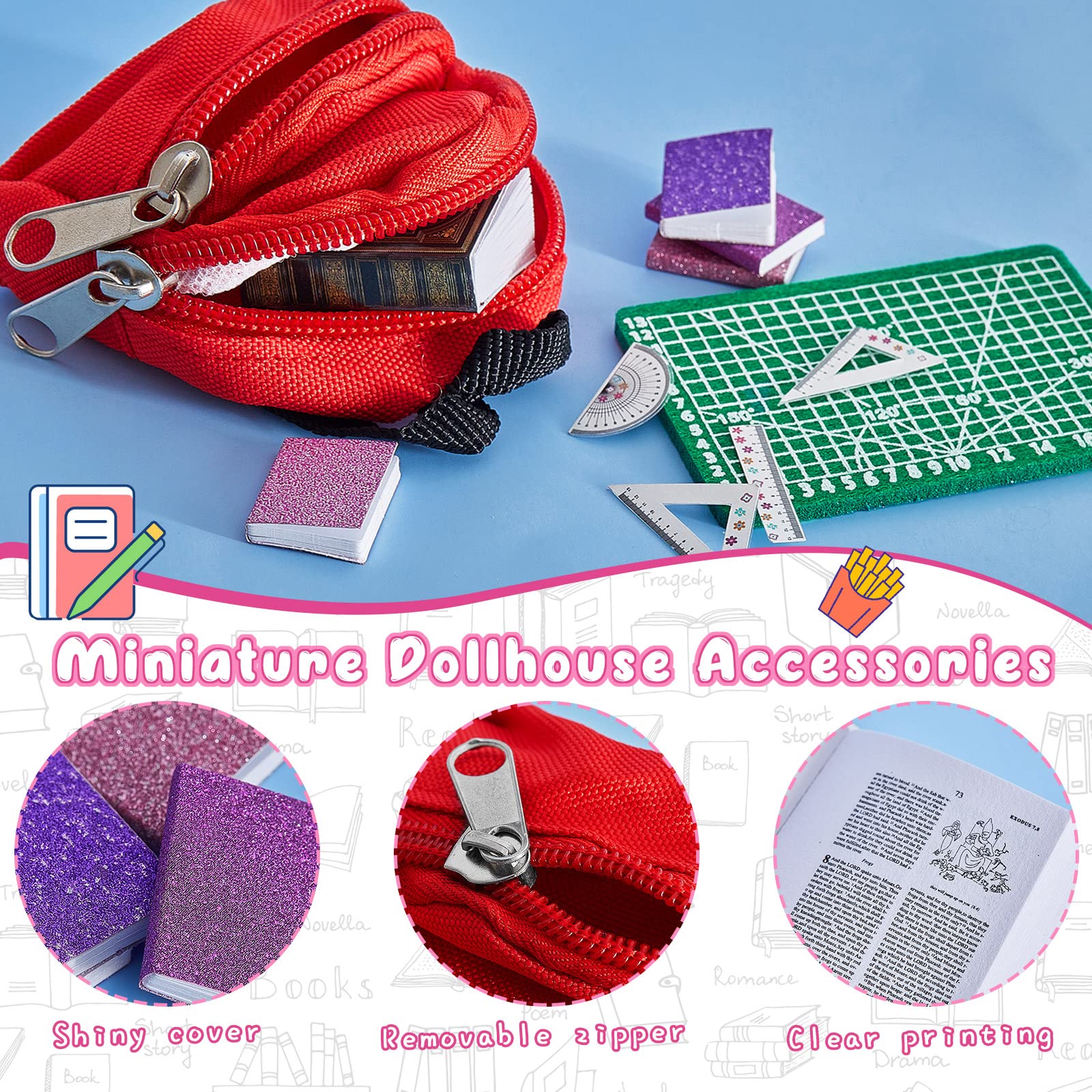 Foto 5 pulgar | Minijuego De Útiles Escolares Zhanmai, 17 Unidades, Para Muñecas Con Comida - Venta Internacional.