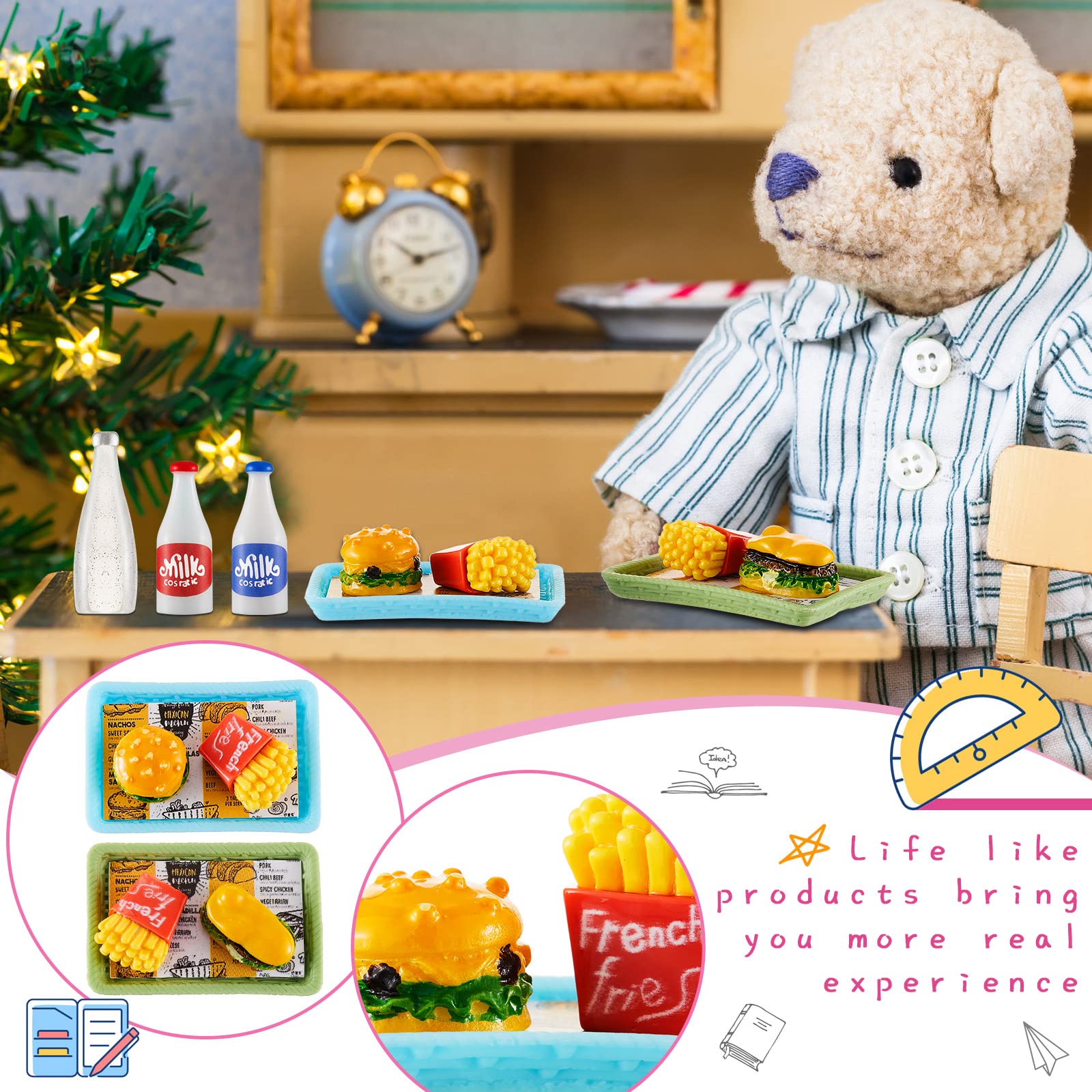 Foto 6 pulgar | Minijuego De Útiles Escolares Zhanmai, 17 Unidades, Para Muñecas Con Comida - Venta Internacional.