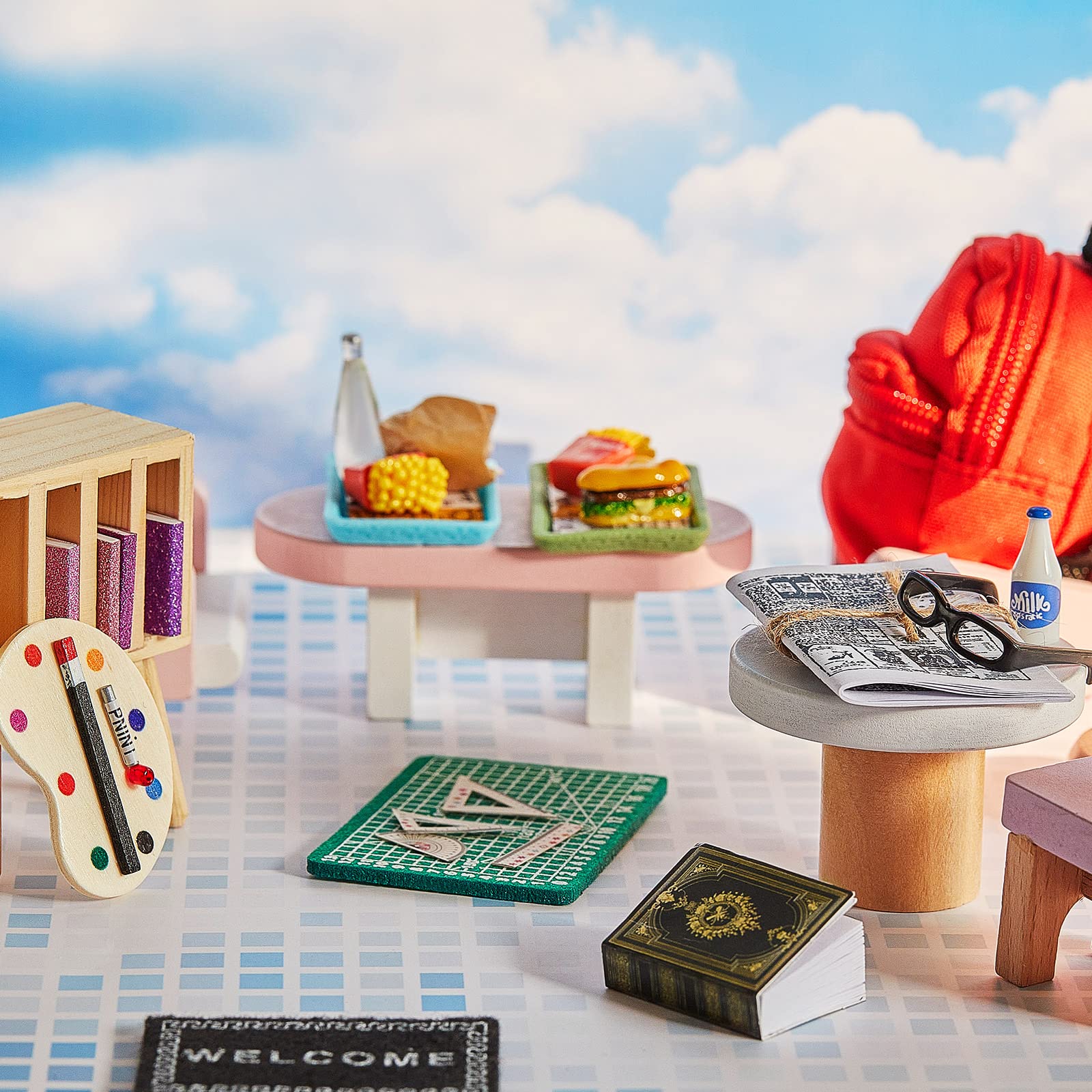 Foto 8 pulgar | Minijuego De Útiles Escolares Zhanmai, 17 Unidades, Para Muñecas Con Comida - Venta Internacional.