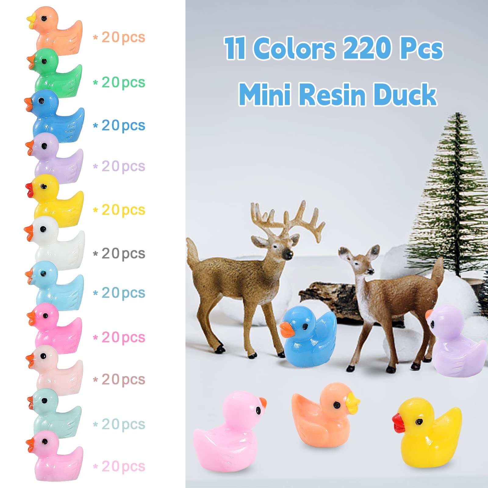 Foto 4 | Figuras De Pato Louhua Mini Ducks, Paquete De 220 Unidades, Para Decoración - Venta Internacional.