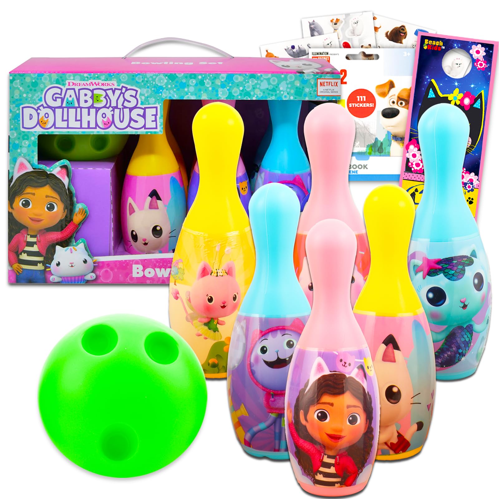 Foto 2 pulgar | Set De Bolos Dreamworks Gabby's Dollhouse Para Niños Con Pegatina - Venta Internacional.
