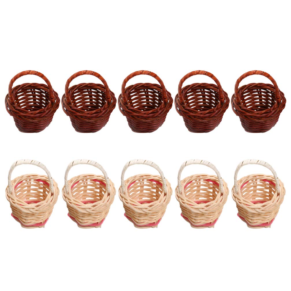 Foto 2 pulgar | Juego De 10 Cestas De Sauce En Miniatura Para Casa De Muñecas, Jardín De Hadas - Venta Internacional.