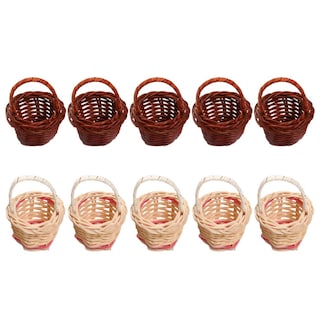 Foto 1 | Juego De 10 Cestas De Sauce En Miniatura Para Casa De Muñecas, Jardín De Hadas - Venta Internacional.