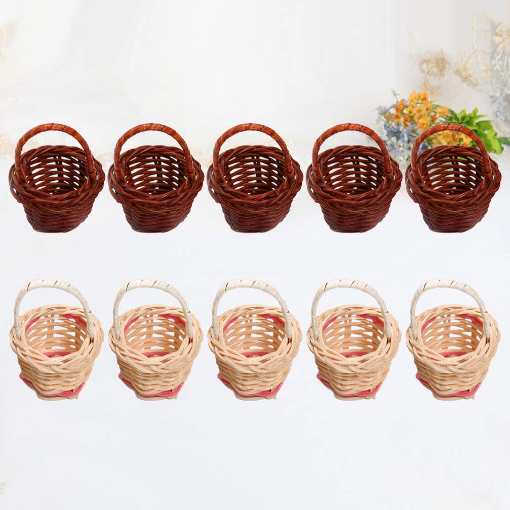 Foto 2 | Juego De 10 Cestas De Sauce En Miniatura Para Casa De Muñecas, Jardín De Hadas - Venta Internacional.