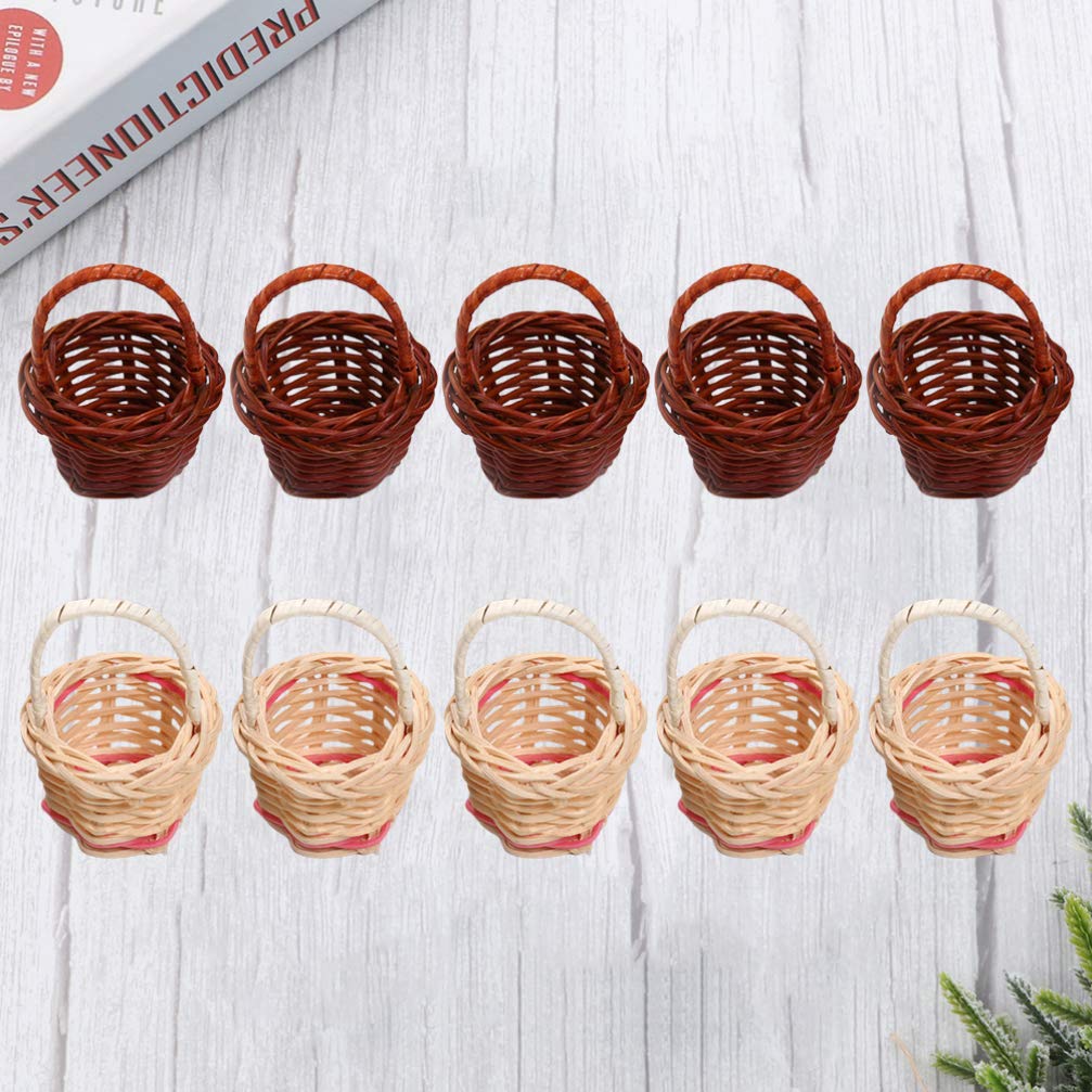 Foto 5 pulgar | Juego De 10 Cestas De Sauce En Miniatura Para Casa De Muñecas, Jardín De Hadas - Venta Internacional.