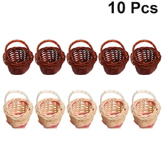 Foto 6 | Juego De 10 Cestas De Sauce En Miniatura Para Casa De Muñecas, Jardín De Hadas - Venta Internacional.