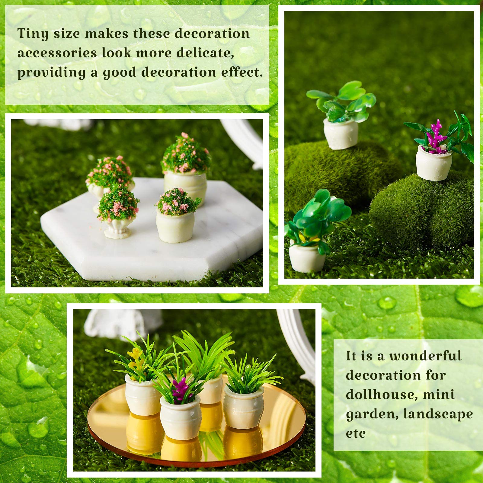 Foto 4 pulgar | Juego De Miniplantas En Maceta Para Casa De Muñecas, 12 Unidades - Venta Internacional.