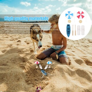 Foto 4 | Set De Adornos En Miniatura Para Silla De Playa, Sombrilla Y Barco - Venta Internacional.