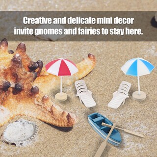 Foto 6 | Set De Adornos En Miniatura Para Silla De Playa, Sombrilla Y Barco - Venta Internacional.