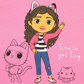 Foto 2 | Camiseta Dreamworks Gabby's Dollhouse Para Niñas, Color Rosa, Talla 8 - Venta Internacional.