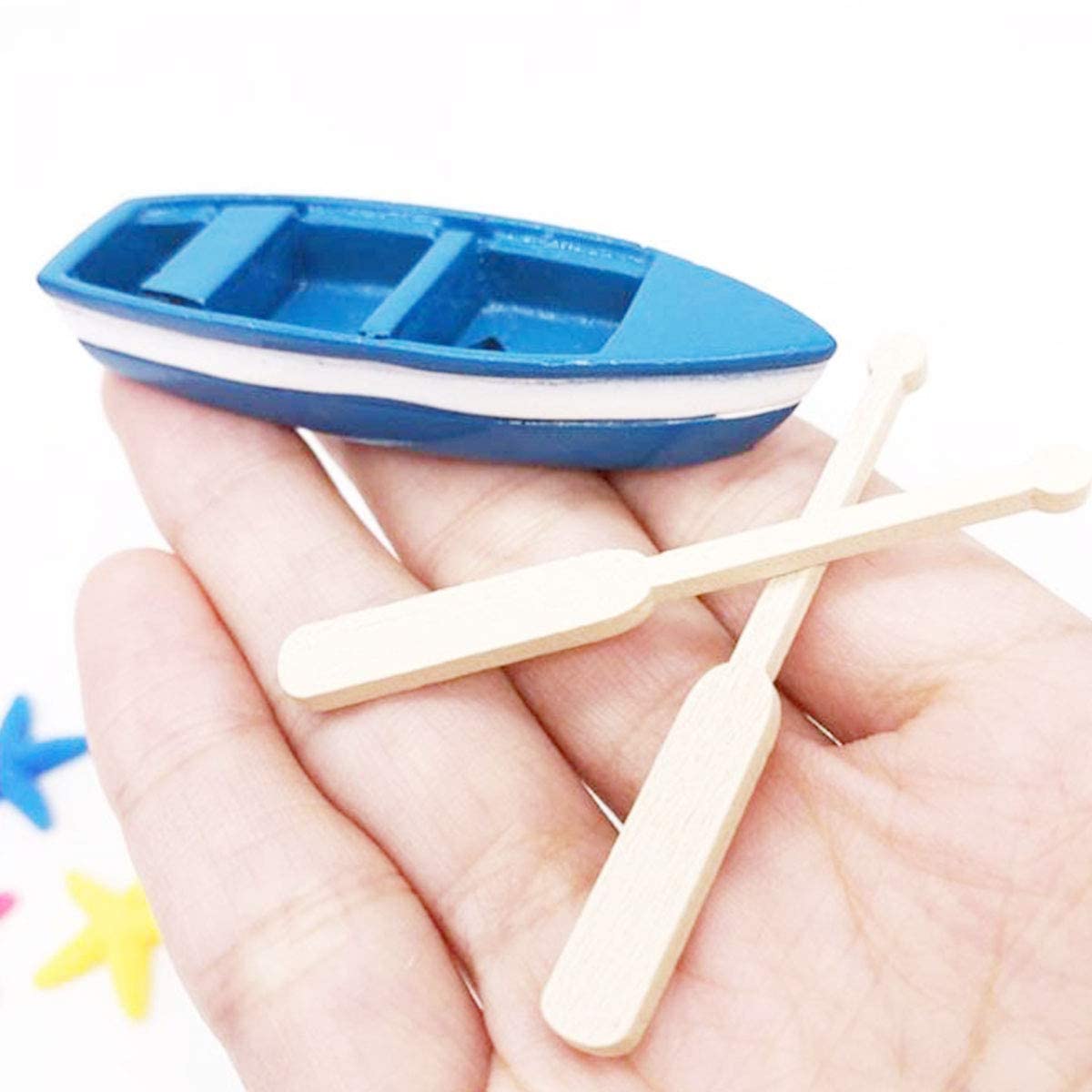 Foto 3 pulgar | Minifigurita Marina, Minibarco De Pesca, Decoración De Musgo - Venta Internacional.