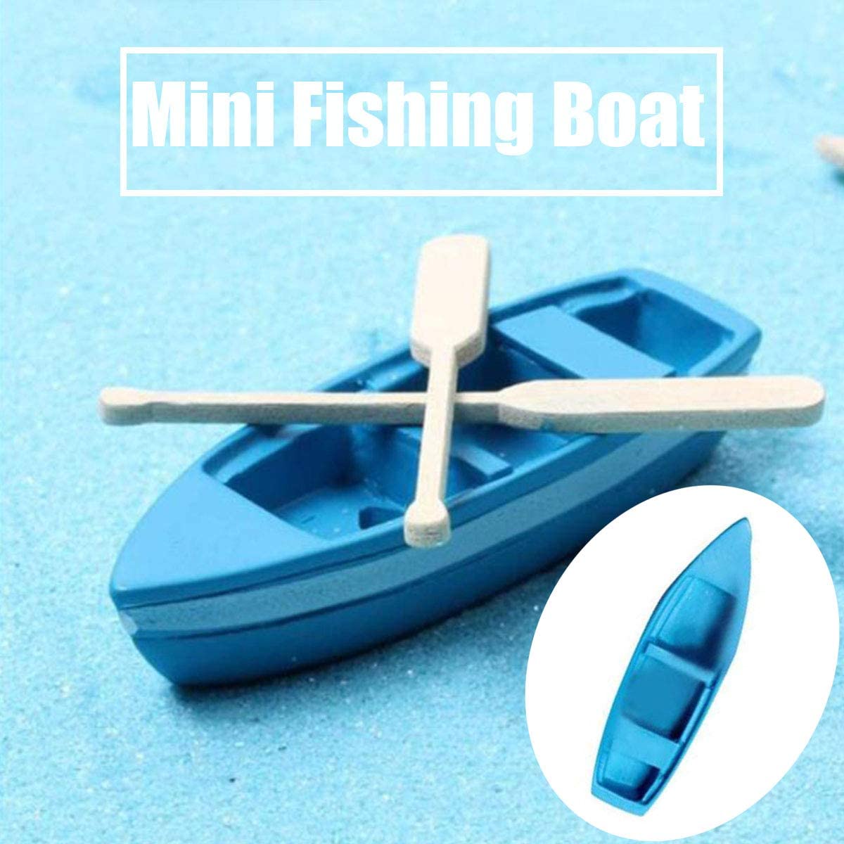 Foto 5 pulgar | Minifigurita Marina, Minibarco De Pesca, Decoración De Musgo - Venta Internacional.